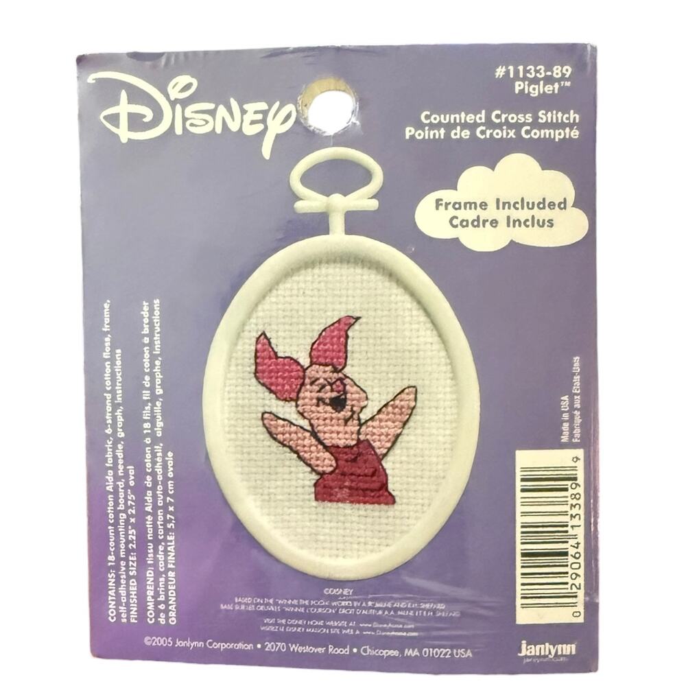 Disney Janlynn Pooh & Friends Piglet 2005 Cross Stitch 1133-89